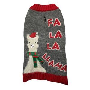 Frisco "Fa La La Llama" Dog & Cat Sweater Small